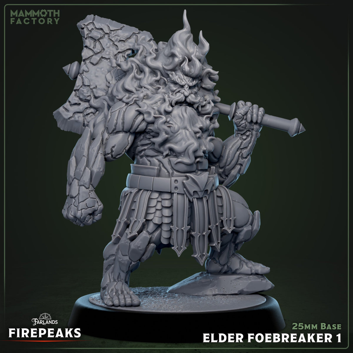 Elder Foebreaker: Sculpt 1 (Male Fire Dwarf Barbarian)
