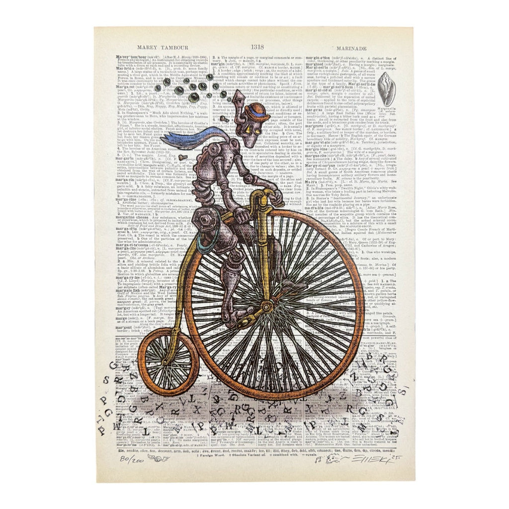 Emek "Bicycle" Vintage Dictionary Page Print