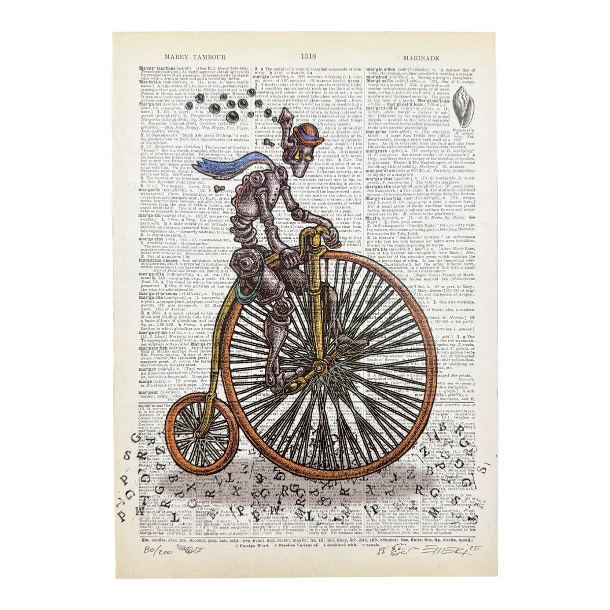 Emek "Bicycle" Vintage Dictionary Page Print