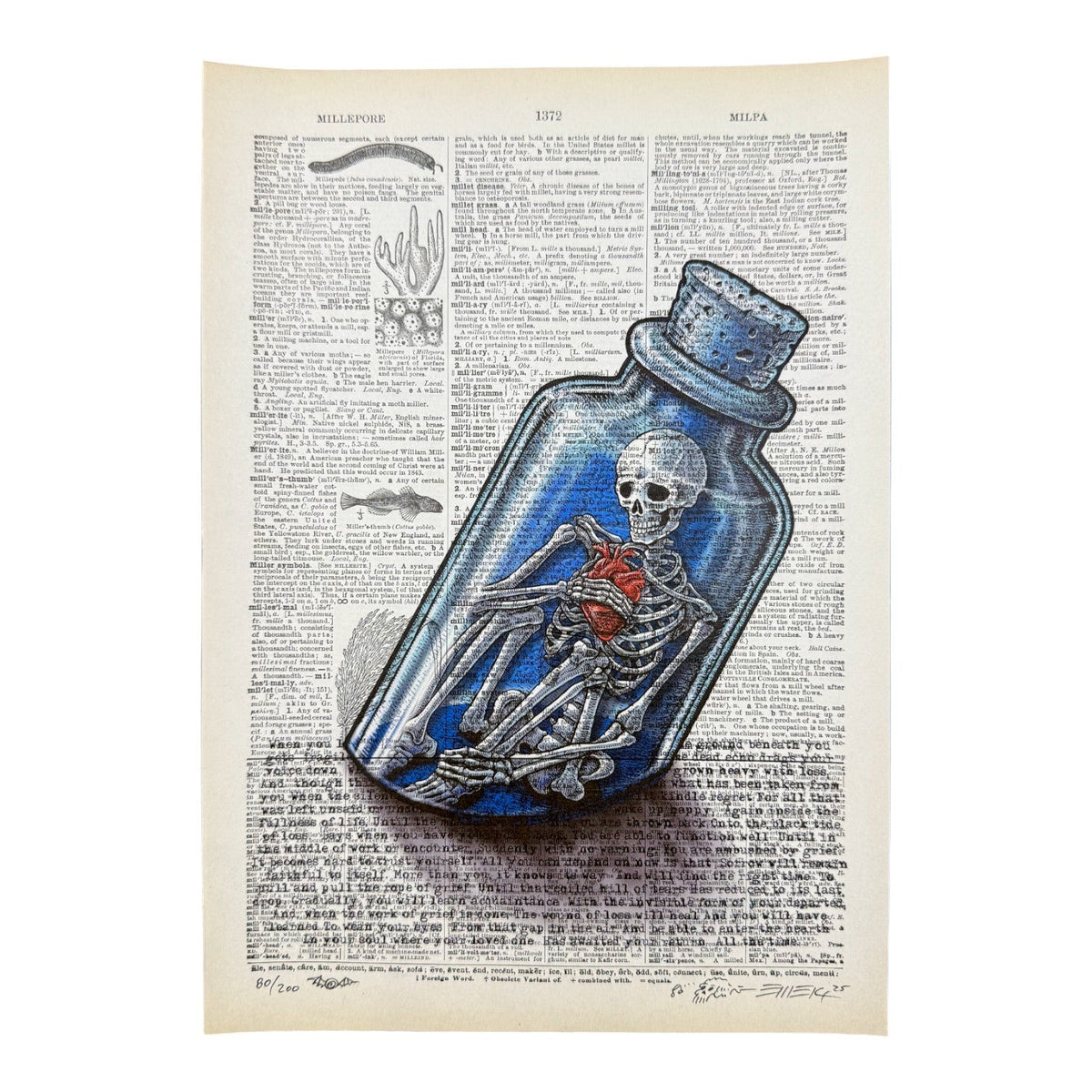 Emek "Bottle" Vintage Dictionary Page Print