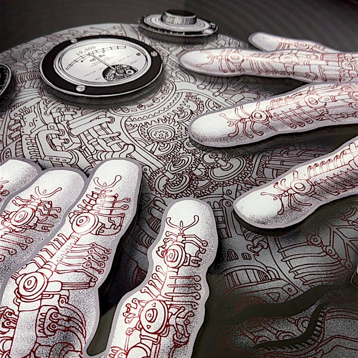Emek "Cyberman" Framed Acrylic Diorama
