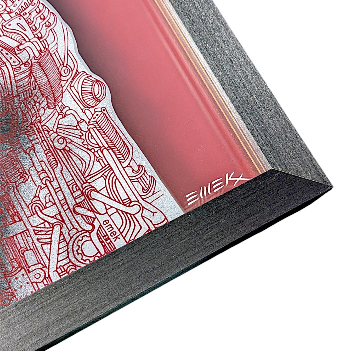 Emek "Cyberman (Red)" Framed Acrylic Diorama