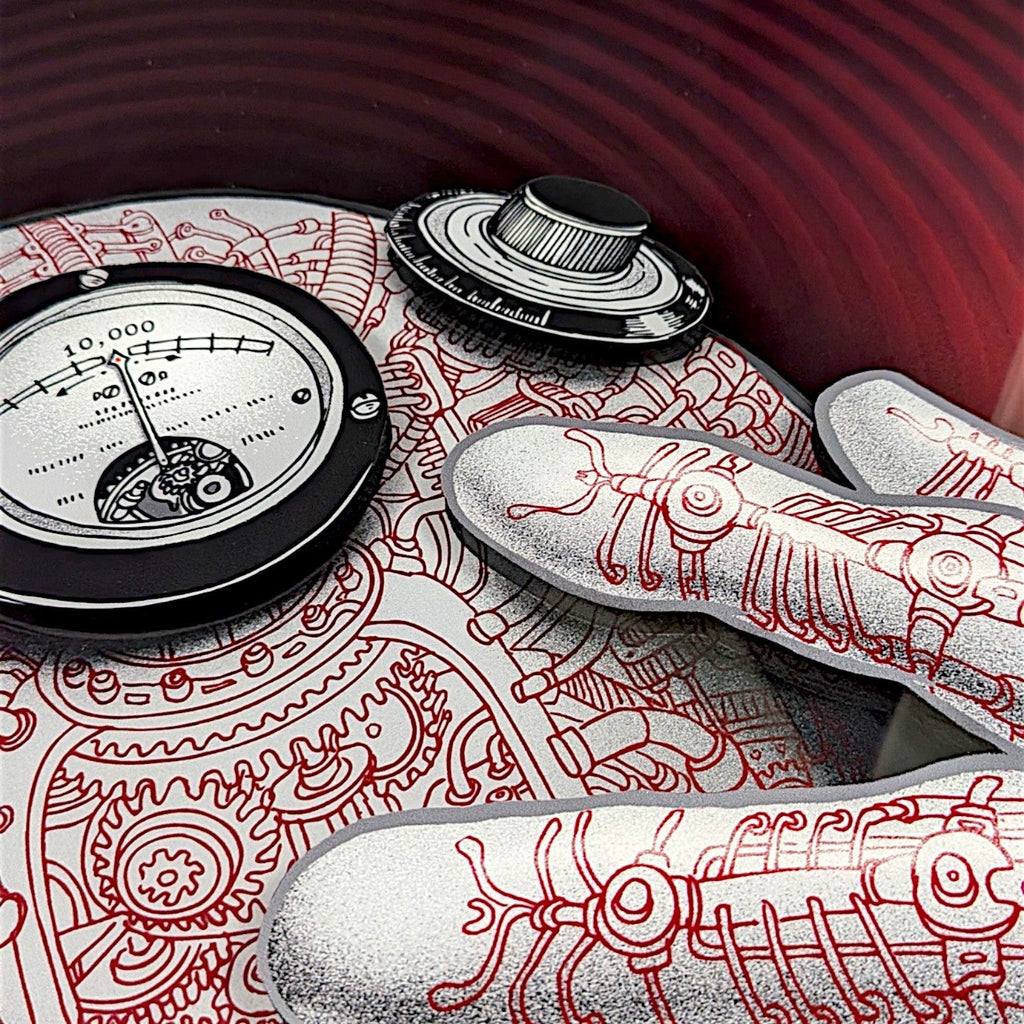 Emek "Cyberman (Red)" Framed Acrylic Diorama