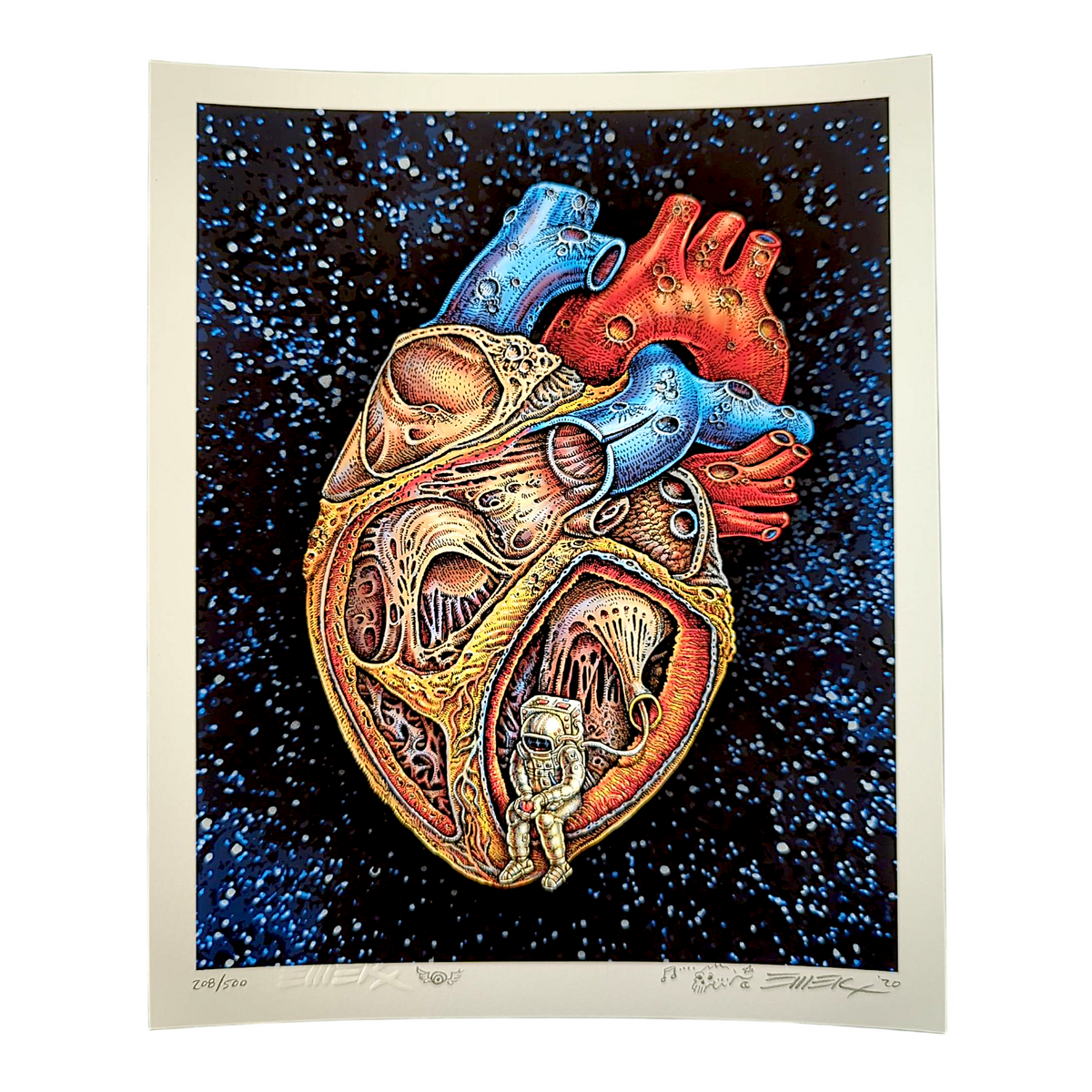 Emek “Space Heart” Mini Print