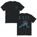 Skiing & Snowboarding Vail Front & Back Graphic Black T-Shirt