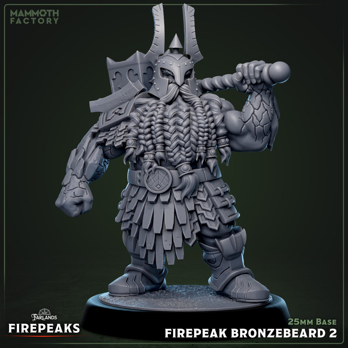 Firepeak Bronzebeard: Sculpt 2 (Male Stone Dwarf Barbarian)