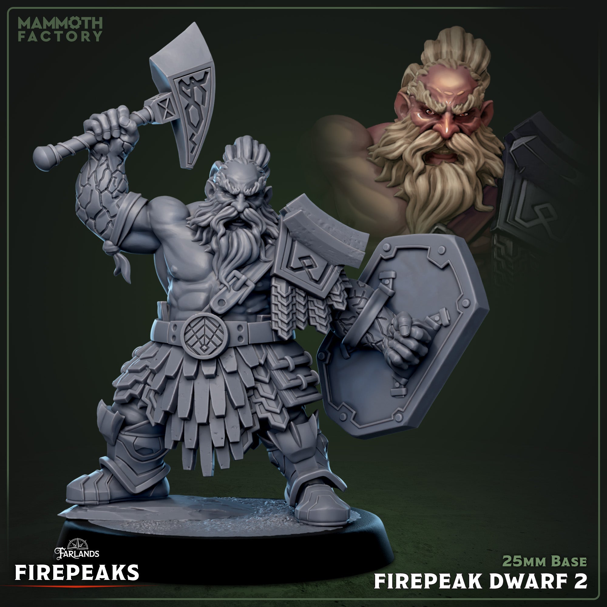 Firepeak Dwarf: Sculpt 2 (Male Dwarf Barbarian)