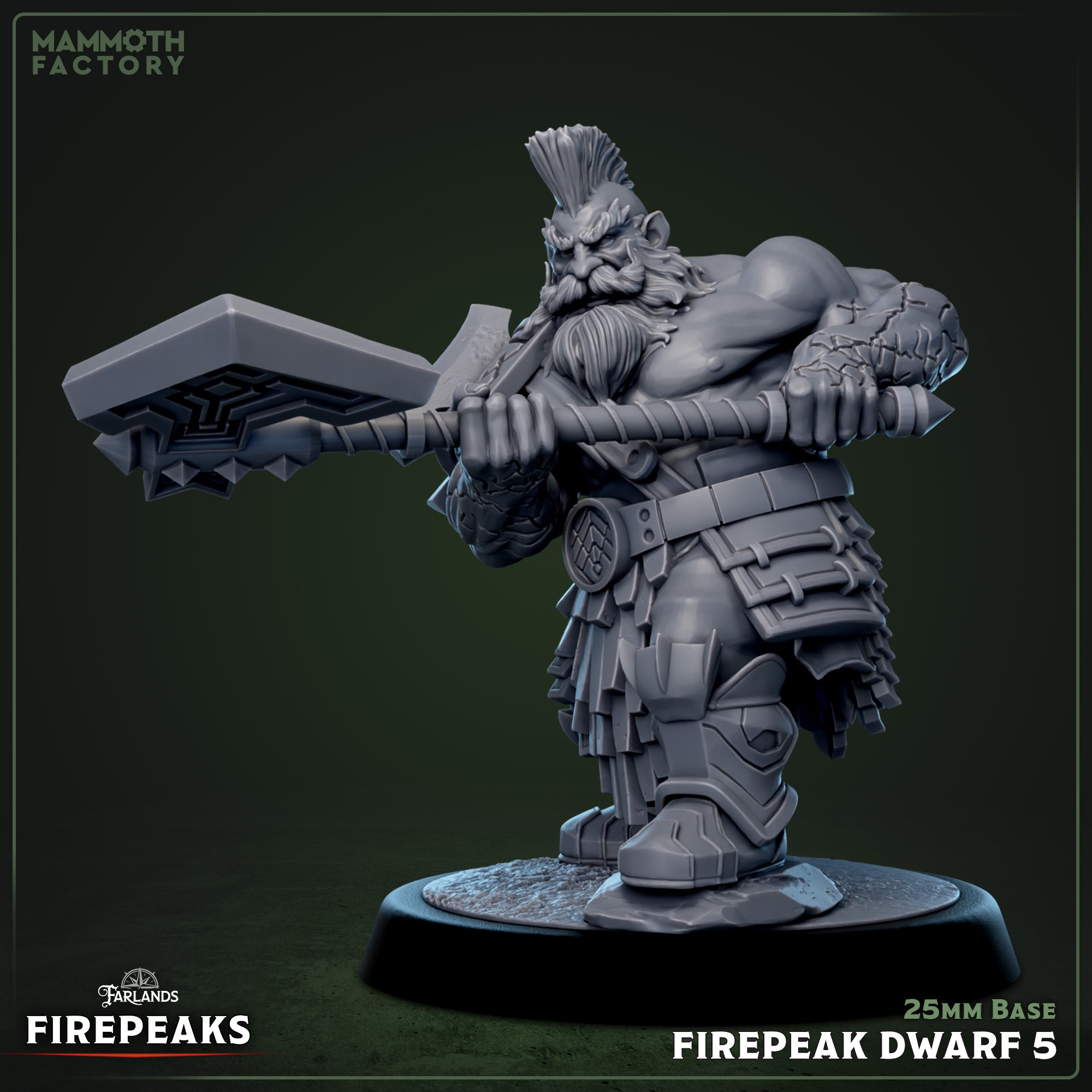 Firepeak Dwarf: Sculpt 5 (Male Dwarf Barbarian)