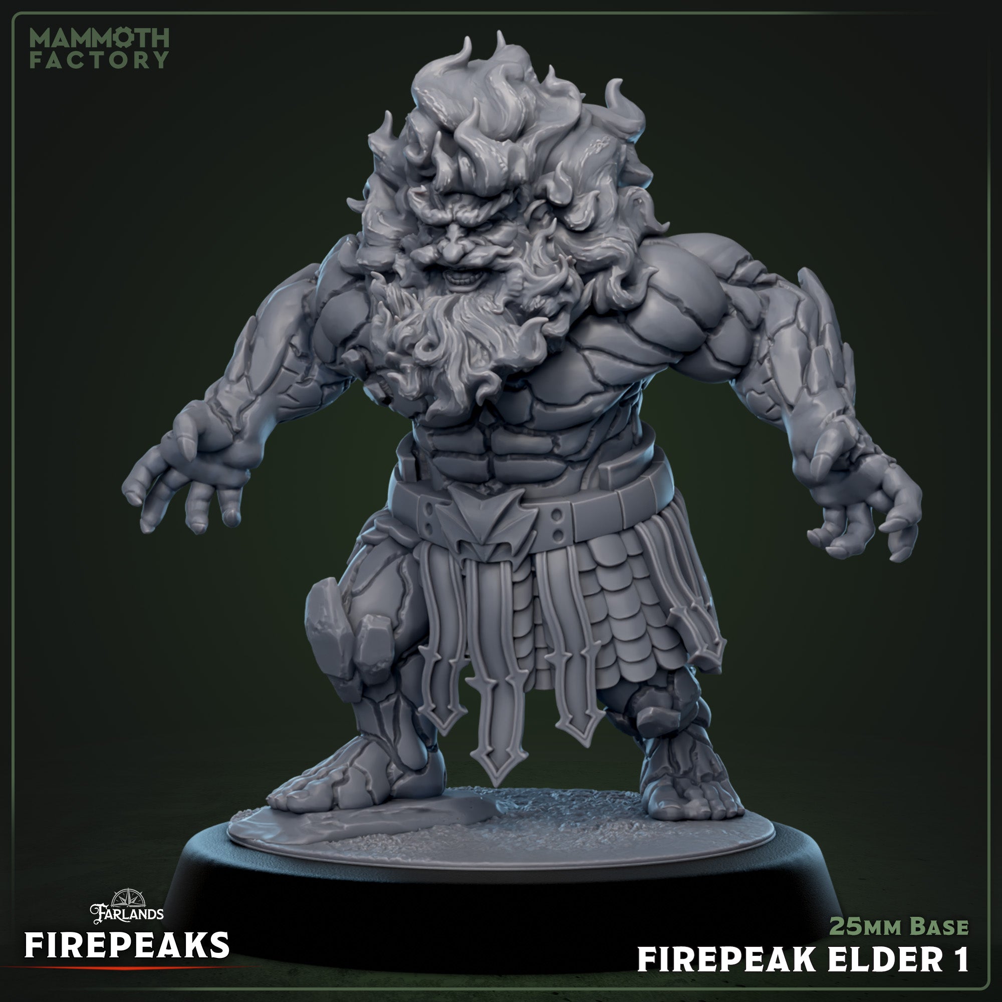 Firepeak Elder: Sculpt 1 (Male Fire Dwarf Grappler)