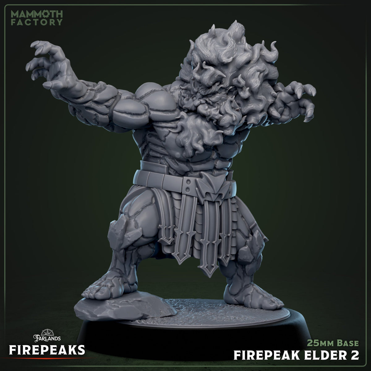 Firepeak Elder: Sculpt 2 (Male Fire Dwarf Grappler)