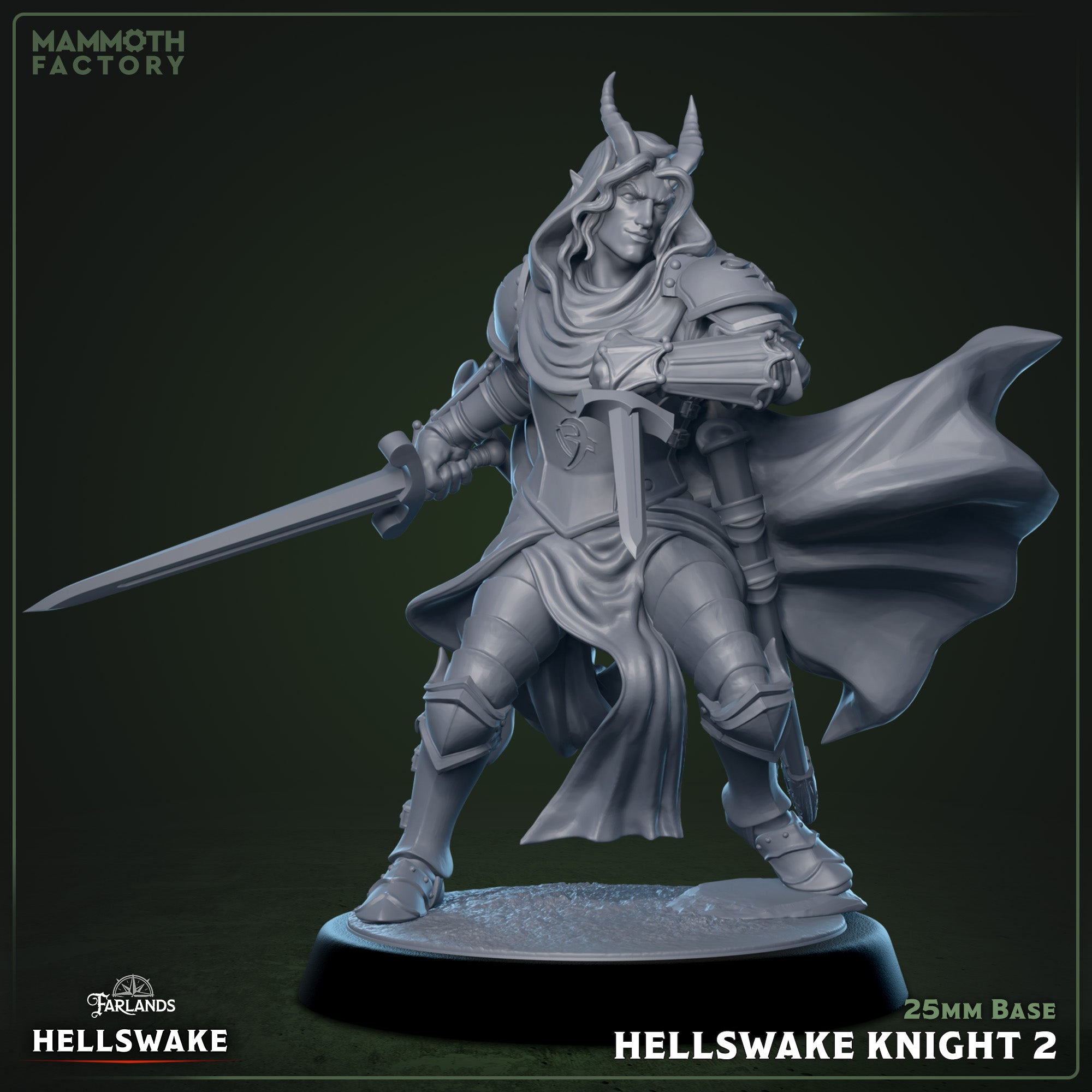 Hellswake Knight: Sculpt 2 (Male Tiefling Fighter)