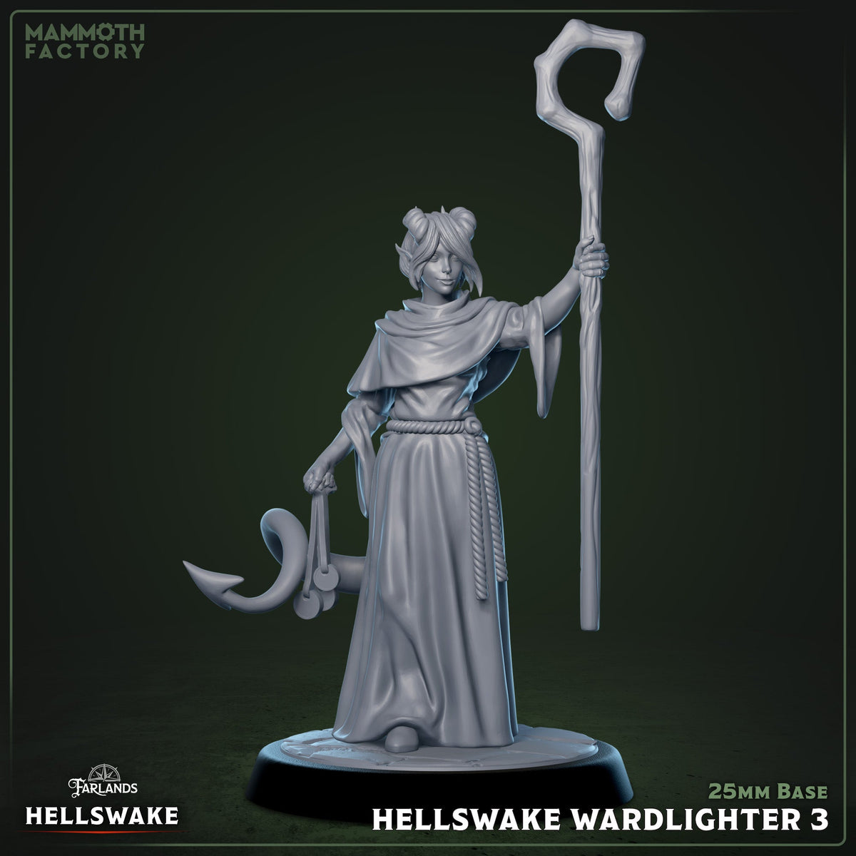 Hellswake Wardlighter: Sculpt 3 (Female Tiefling Cleric)