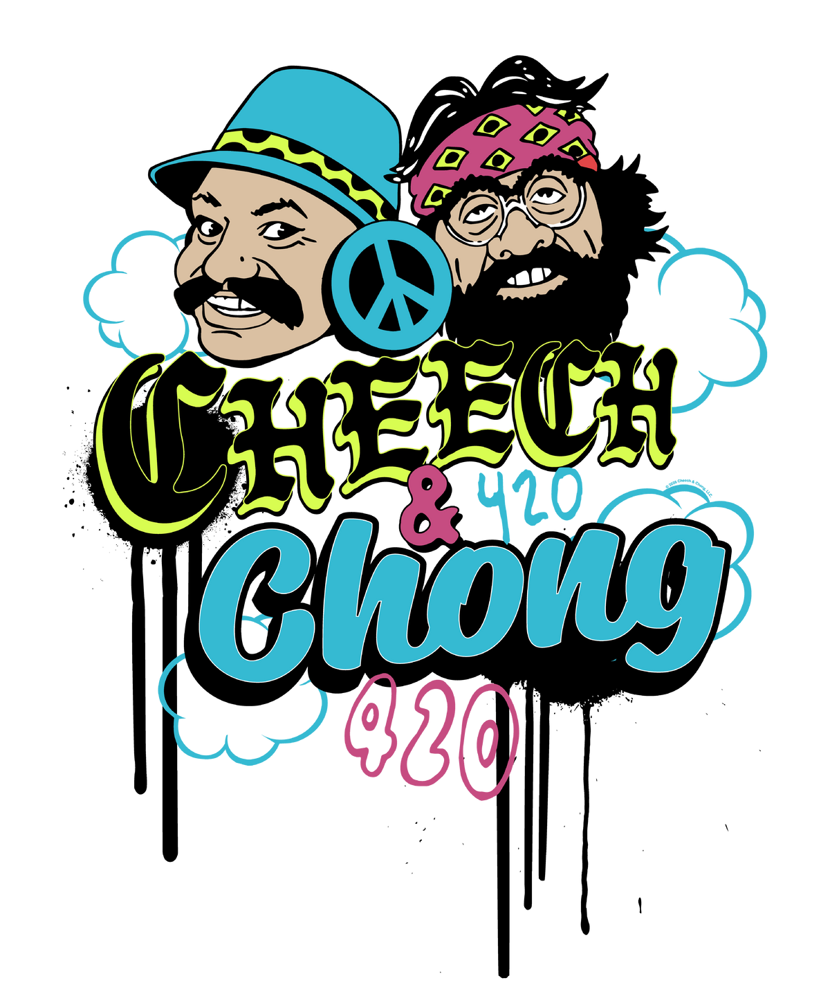 Cheech & Chong 420 Duo Peace Sign T-Shirt