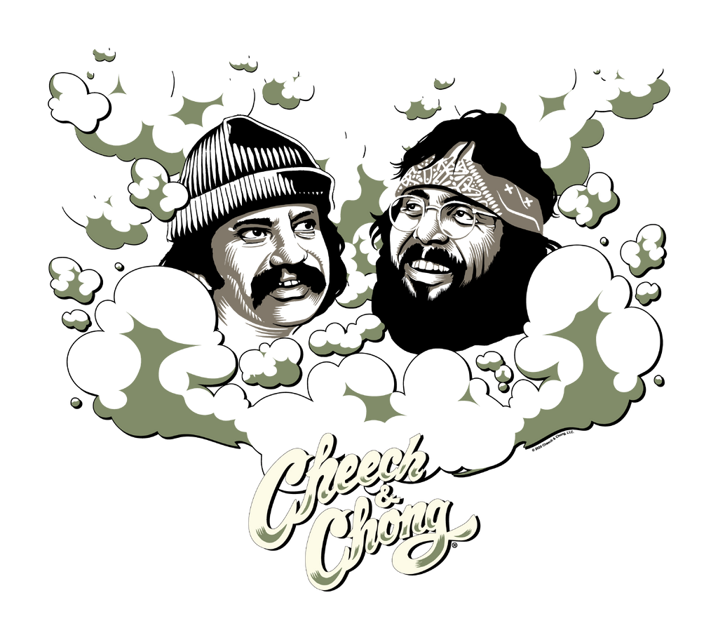 Cheech & Chong Faces Smoke Cloud T-Shirt
