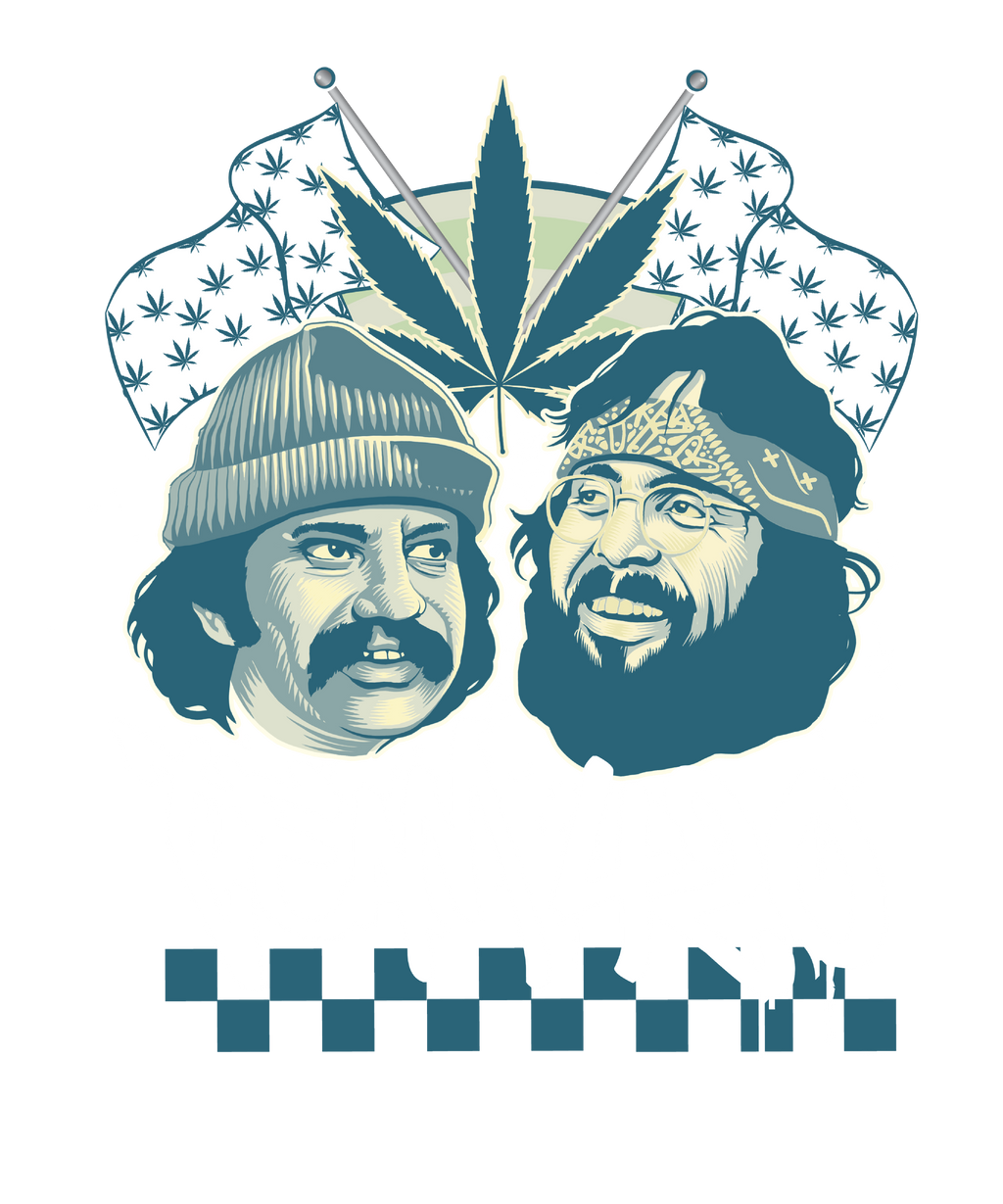 Cheech & Chong Team 420 Duo Leaf Flags T-Shirt