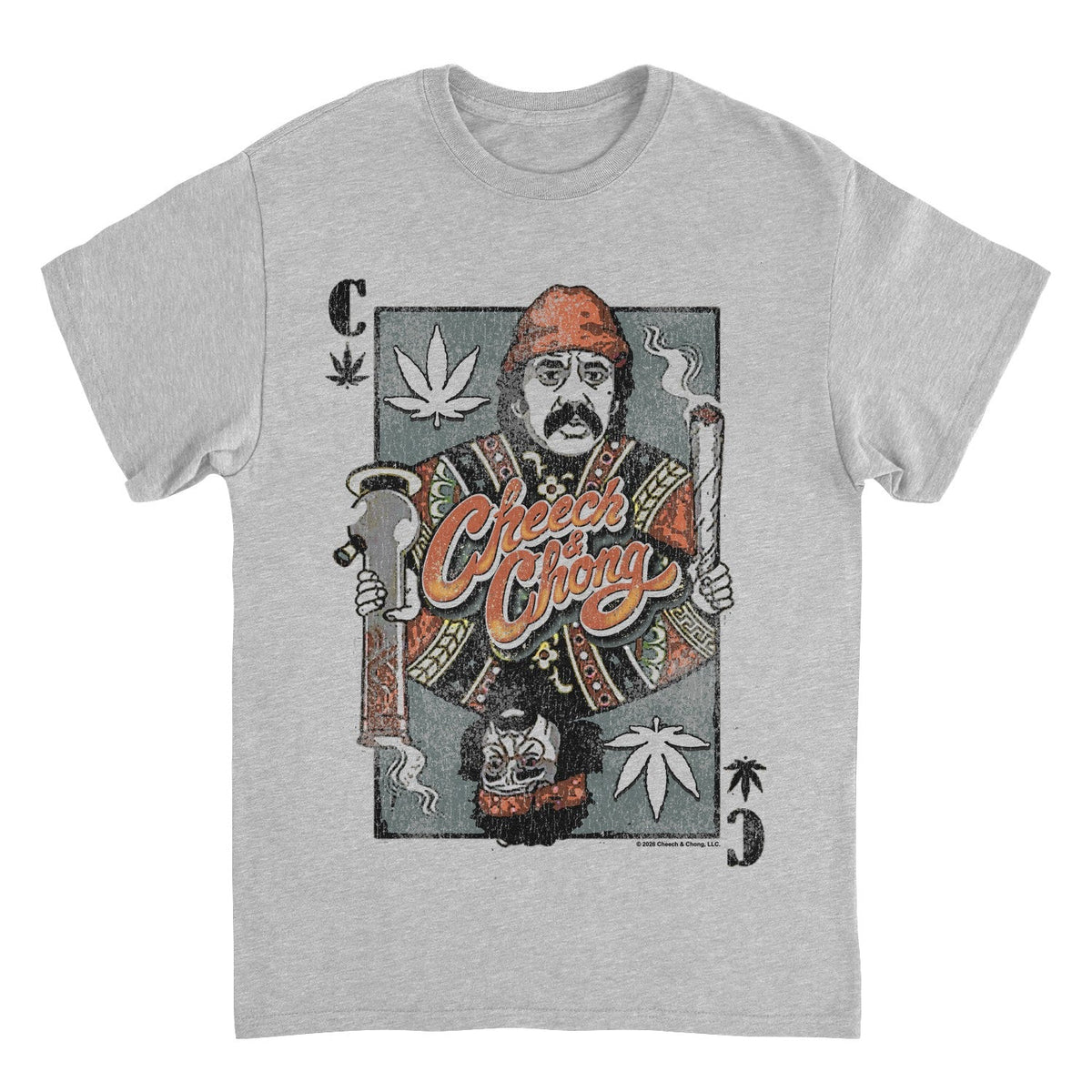 Cheech & Chong Playing Card King Character Distressed T-Shirt