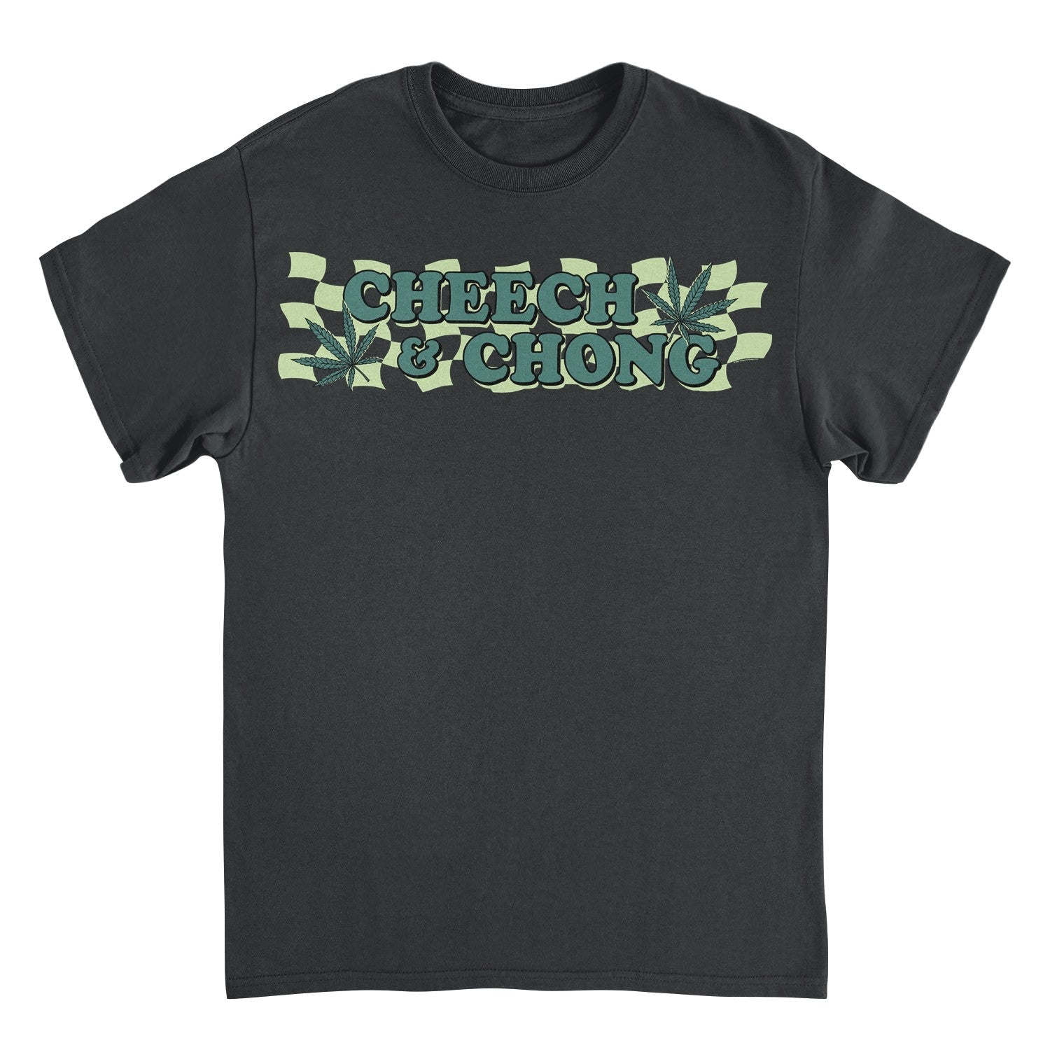 Cheech & Chong Checkered Leaf T-Shirt