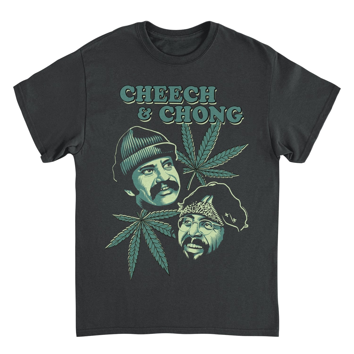 Cheech & Chong Duo Portrait Leaf T-Shirt