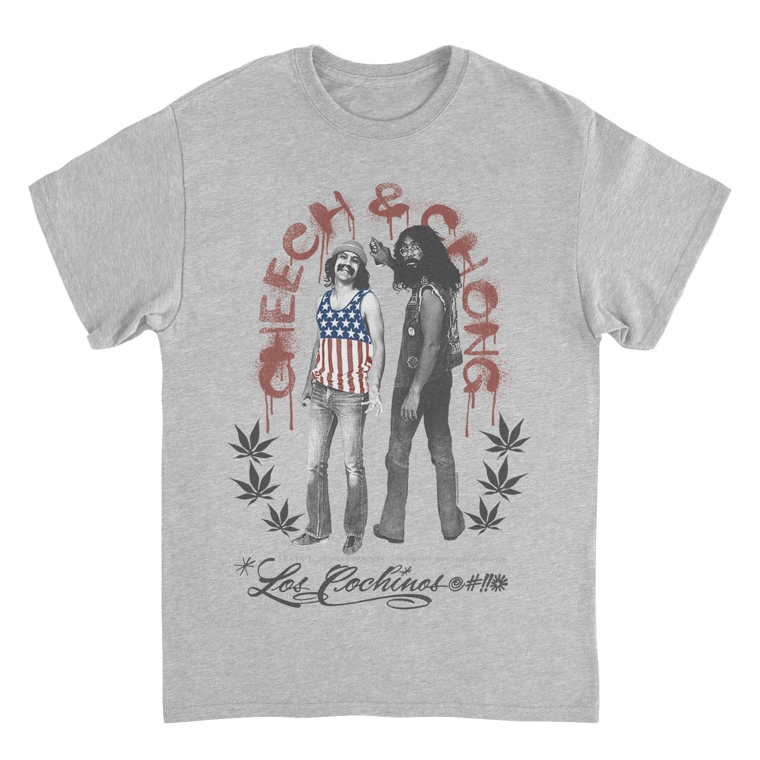 Cheech & Chong Los Cochinos Retro Concert Poster T-Shirt