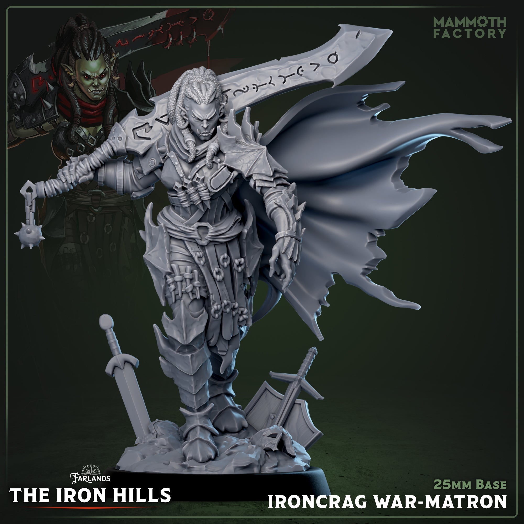 Ironcrag War-Matron (Female Orc Barbarian Champion)
