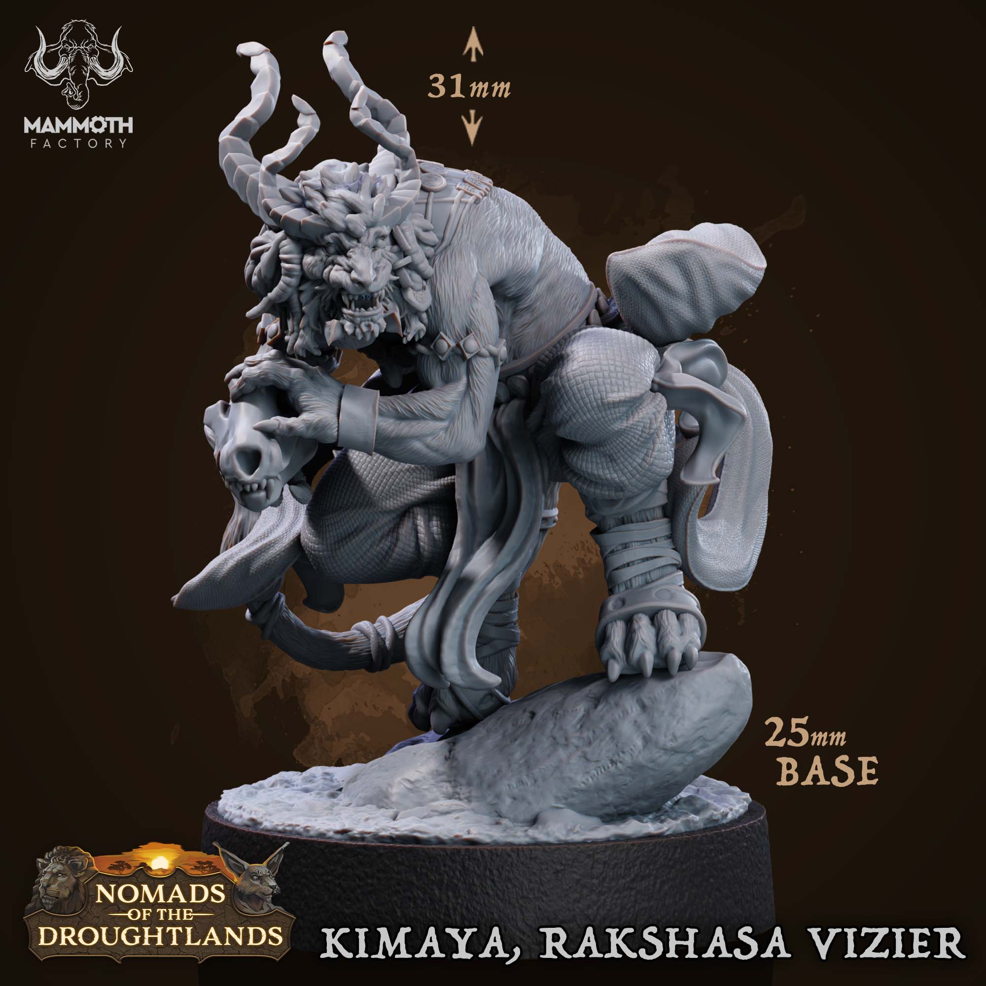 Kimaya, Rakshasa Vizir (Male Leonin Shaman)