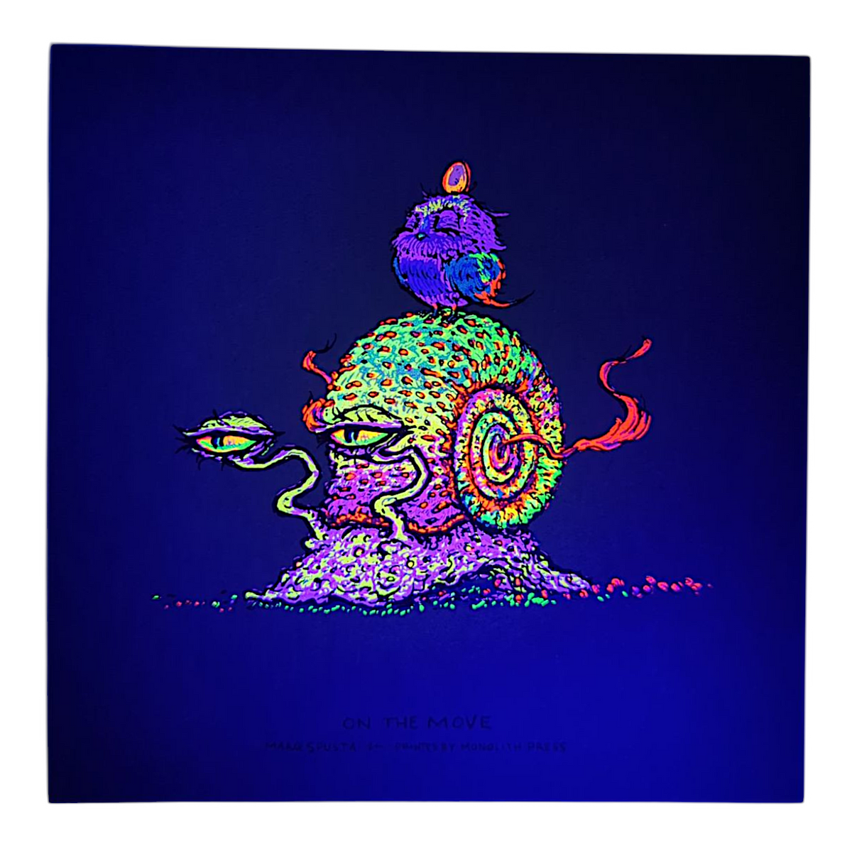 Marq Spusta "On The Move" (Dark Teal) Mini Print