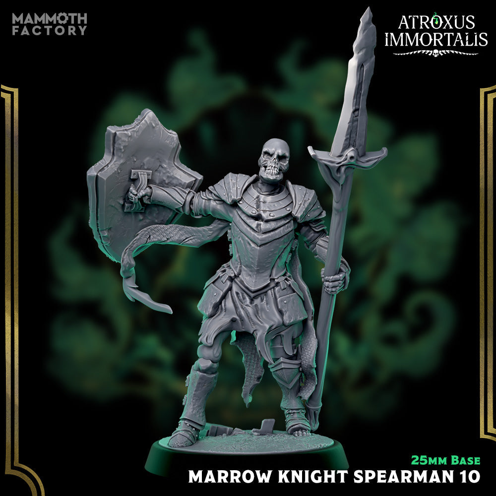 Marrow Knight Spearman: Sculpt 10 (Skeleton Warrior)