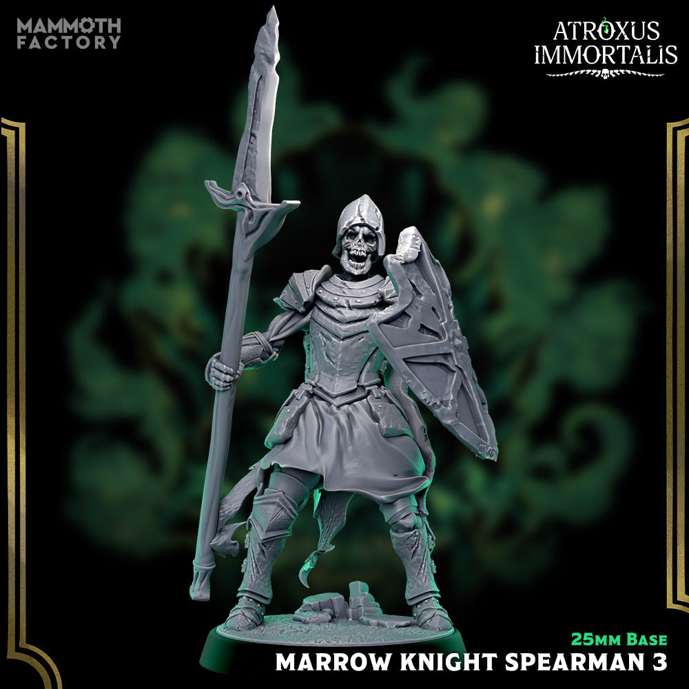 Marrow Knight Spearman: Sculpt 3 (Skeleton Warrior)