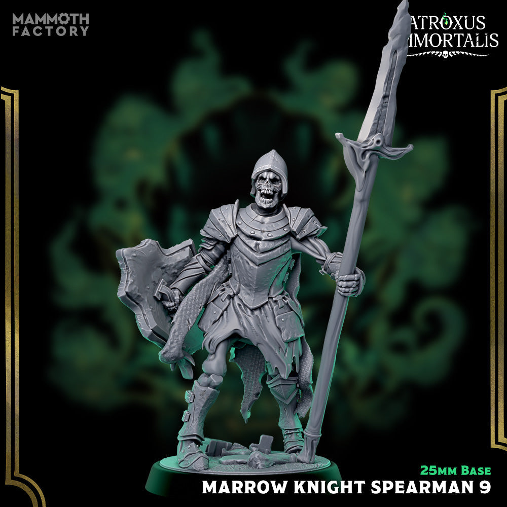 Marrow Knight Spearman: Sculpt 9 (Skeleton Warrior)