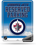 Winnipeg Jets Metal Wall Parking Sign, 8.5x11 Inch, Primary Design, Great for Man Cave, Bed Room, Office, Home Decor