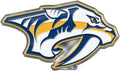 Nashville Predators Auto Emblem, Aluminum Metal, Embossed Team Color, Raised Decal Sticker, Full Adhesive Backing