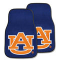Auburn University Tigers 2-Piece Vehicle Carpet Mat Set, Front Row Automotive Floor Mats, Non-Slip Backing, 18x27 Inch Each, Team Colors, Officially Licensed