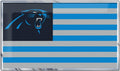 Carolina Panthers Team Flag Design Auto Emblem, Aluminum Metal, Embossed Team Color, Raised Decal Sticker, Full Adhesive Backing
