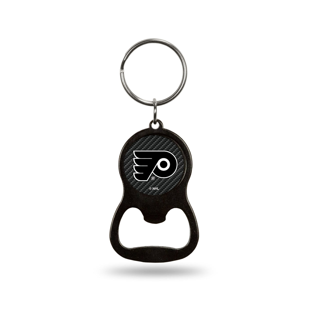 Philadelphia Flyers Keychain Bottle Opener Carbon Fiber Design Metal Hockey