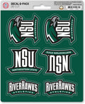 Northeastern State University Riverhawks 6-Piece Decal Sticker Set, 5x6 Inch Sheet, Gift for football fans for any hard surfaces around home, automotive, personal items