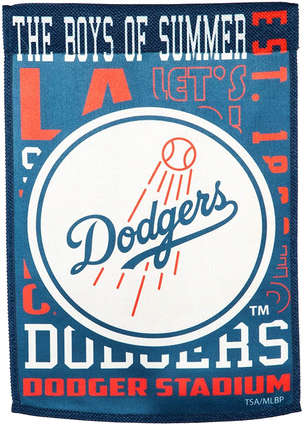 Los Angeles Dodgers Premium Double Sided House Flag Banner, Fan Rules Style, 28x44 Inch, Display Pole Sold Separately