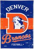 Denver Broncos Premium Double Sided Banner Flag 28x44 Inch Vintage Logo Design Indoor Outdoor