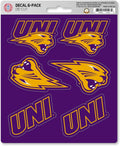 University of Northern Iowa Panthers 6-Piece Decal Sticker Set, 5x6 Inch Sheet, Gift for football fans for any hard surfaces around home, automotive, personal items