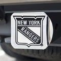 New York Rangers Hitch Cover Solid Metal with Chrome Metal Emblem 2" Square Type III