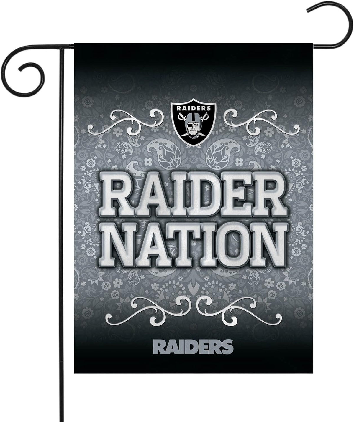 Las Vegas Raiders Premium Double Sided Garden Flag Banner, 13x18 Inch, Display Pole Sold Separately