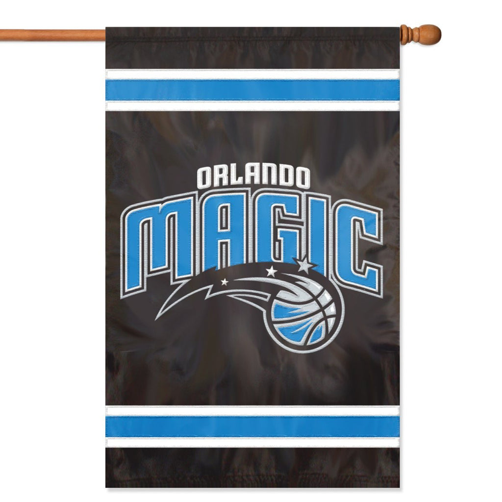 Orlando Magic Premium House Banner Flag, Applique Embroidered, Double Sided, 44x28 Inch