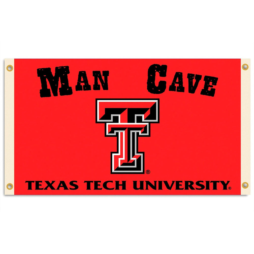 Texas Tech University Red Raiders 3x5 Feet Flag Banner, Man Cave Design, Metal Grommets, Outdoor Use, Single Sided