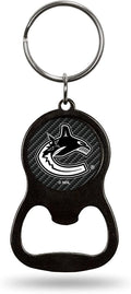 Vancouver Canucks Keychain Bottle Opener Carbon Fiber Design Metal Hockey