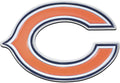 Chicago Bears Premium Solid Metal Raised Auto Emblem, C Logo, Shape Cut, Adhesive Backing