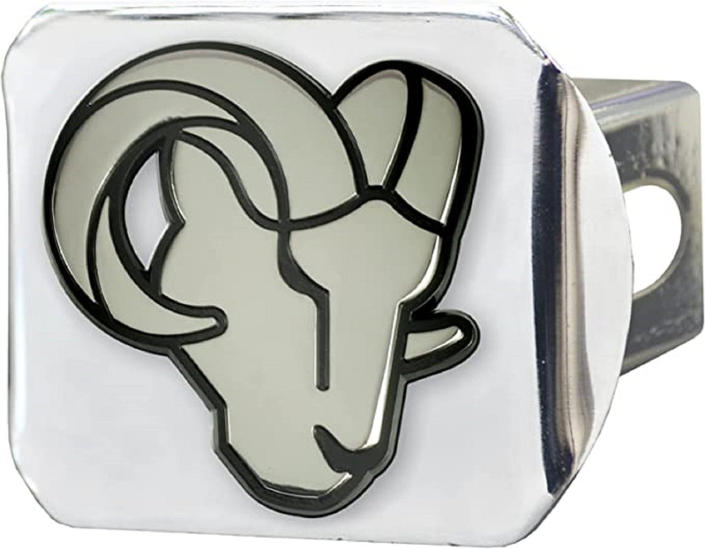 Los Angeles Rams Solid Metal Hitch Cover Chrome Logo 2" Square Type III