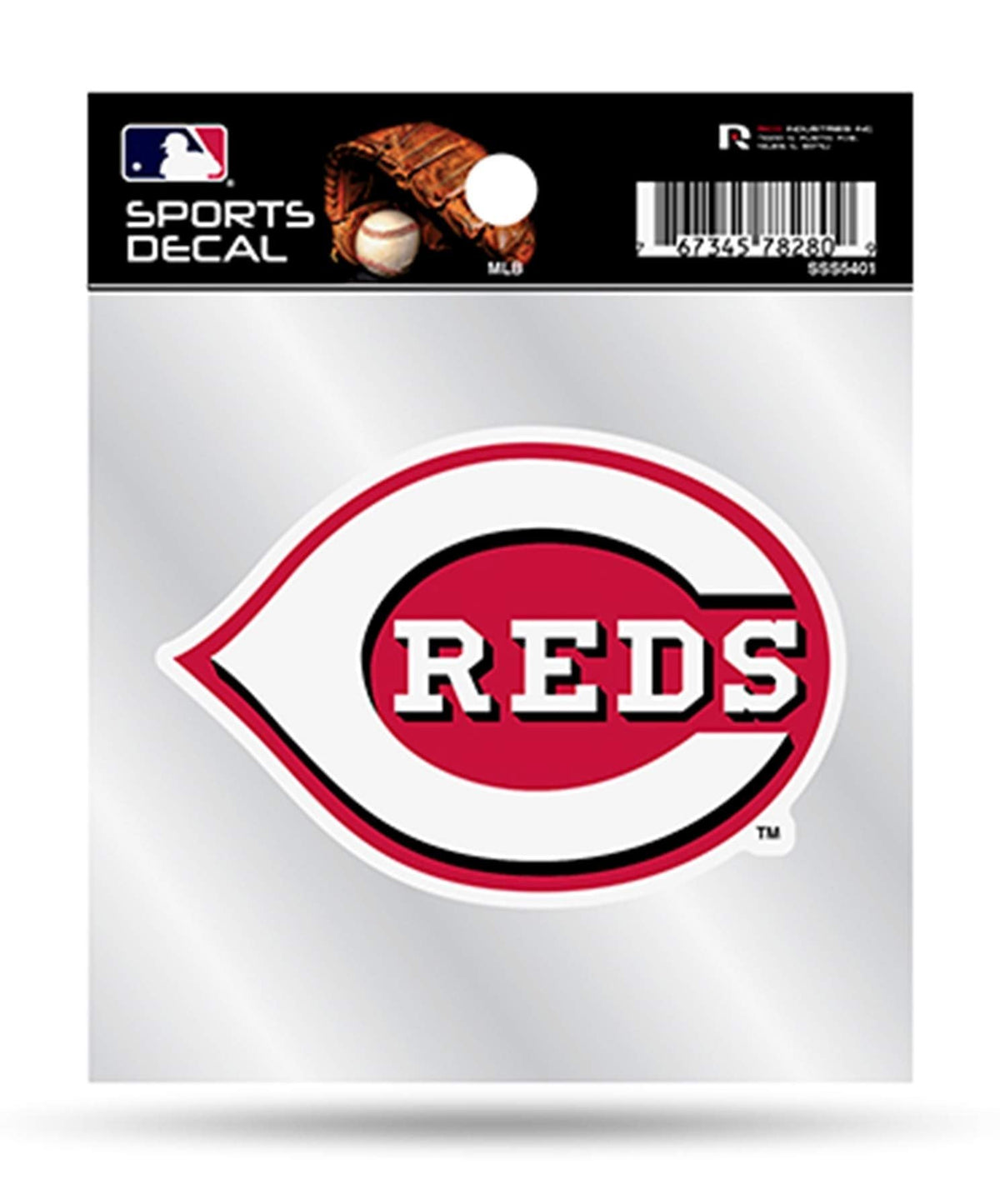 Cincinnati Reds 4x4 Decal with Clear Backing Flat Vinyl Auto Home Sticker Baseball