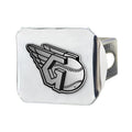 Cleveland Guardians Hitch Cover Solid Metal with Raised Chrome Metal Emblem, 2 Inch Square, Type III