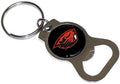 Oregon State University Beavers Premium Solid Metal Bottle Opener Keychain, Silver Key Ring, Team Logo