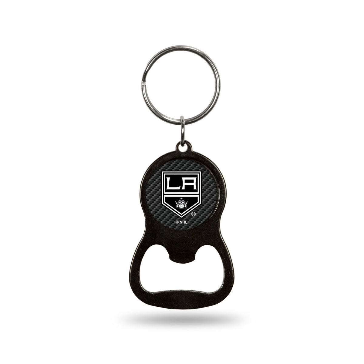 Los Angeles Kings Keychain Bottle Opener Carbon Fiber Design Metal Hockey