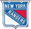 New York Rangers Embossed Color Auto Emblem Aluminum Metal Raised Decal Sticker Full Adhesive Backing